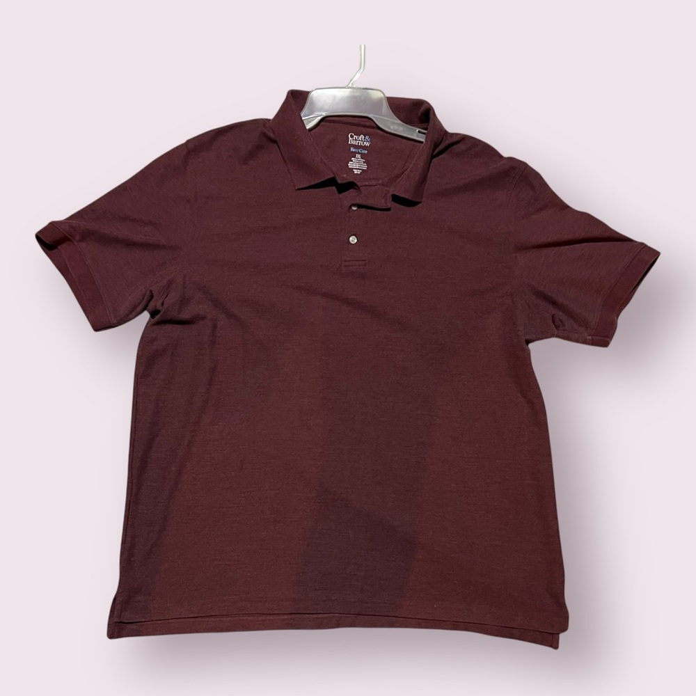 Croft & Barrow Men’s Polo Shirt Easy Care Size XXL Burgundy
